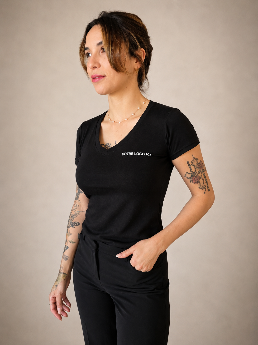T-shirts à col en V FEMMES  - Standard